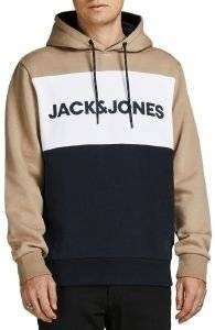 HOODIE JACK & JONES JJELOGO BLOCKING 12172344 ������ ����/������ ���� (XXL)