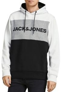 HOODIE JACK & JONES JJELOGO BLOCKING 12172344 ΛΕΥΚΟ/ΜΑΥΡΟ (S) HOODIE JACK & JONES JJELOGO BLOCKING 12172344 ΛΕΥΚΟ/ΜΑΥΡΟ (S)