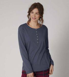 TOP ΜΑΚΡΥΜΑΝΙΚΟ TRIUMPH MIX & MATCH LSL BUTTONS ΣΚΟΥΡΟ ΜΠΛΕ (42) TOP ΜΑΚΡΥΜΑΝΙΚΟ TRIUMPH MIX & MATCH LSL BUTTONS ΣΚΟΥΡΟ ΜΠΛΕ (42)