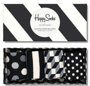   HAPPY SOCKS CLASSIC BLACK & WHITE XBWH09-9100 GIFT BOX 4 (41-46)