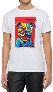 T-SHIRT REPLAY PRINT WITH PITBULL M6021 .000.2660 001  (M)