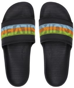 ΣΑΓΙΟΝΑΡΕΣ QUIKSILVER RIVI WORDMARK SLIDE AQYL101221 ΜΑΥΡΟ - ΠΟΡΤΟΚΑΛΙ - ΓΑΛΑΖΙΟ