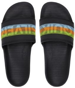 QUIKSILVER ΣΑΓΙΟΝΑΡΕΣ QUIKSILVER RIVI WORDMARK SLIDE AQYL101221 ΜΑΥΡΟ - ΠΟΡΤΟΚΑΛΙ - ΓΑΛΑΖΙΟ