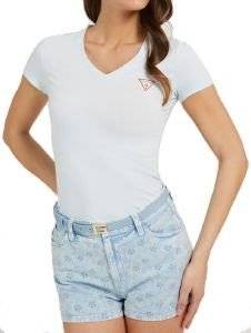 T-SHIRT GUESS MINI TRIANGLE LOGO W1YI1AJ1311 ���� (L)