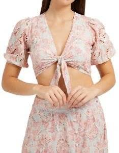 TOP GUESS SILVIA W2GH55WEJV0 FLORAL ������� ��� (S)