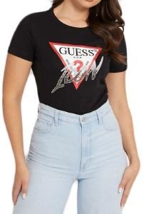 GUESS T-SHIRT GUESS ICON W2GI02I3Z11 ΜΑΥΡΟ