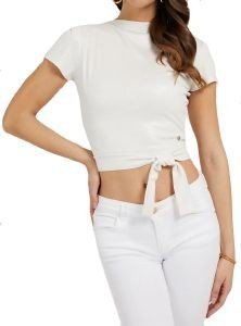 CROP TOP GUESS AURA W2GP25KAEV0 ΛΕΥΚΟ
