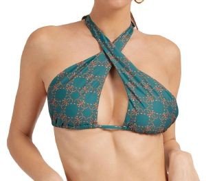 BIKINI TOP GUESS CROSSED BANDEAU E2GJ31MC04R 4G LOGOMANIA  