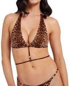 BIKINI TOP GUESS TRIANGLE BRA E2GJ37MC04R CHIC LEOPARD ���� (M)