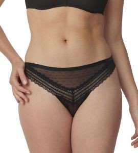 TRIUMPH ΣΛΙΠΑΚΙ TRIUMPH TEMPTING TULLE_01 STRING ΜΑΥΡΟ