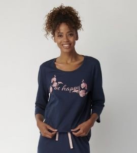 TOP TRIUMPH MIX & MATCH 3/4 SLEEVES ΣΚΟΥΡΟ ΜΠΛΕ (44) TOP TRIUMPH MIX & MATCH 3/4 SLEEVES ΣΚΟΥΡΟ ΜΠΛΕ (44)
