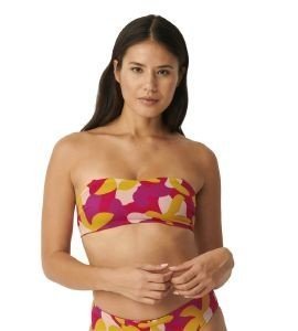 BIKINI TOP SLOGGI SHORE FLOWER HORN BANDEAU ΣΚΟΥΡΟ ΡΟΖ (M) BIKINI TOP SLOGGI SHORE FLOWER HORN BANDEAU ΣΚΟΥΡΟ ΡΟΖ (M)