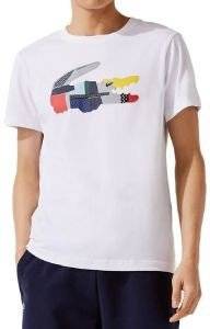 T-SHIRT LACOSTE PATCHWORK CROCODILE PRINT TH0822 001 ����� (XXL)