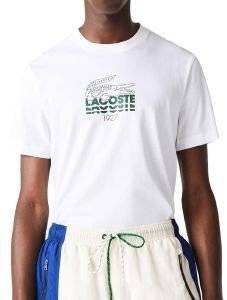 T-SHIRT LACOSTE CROCODILE BRANDING TH1228 001 ����� (XL)