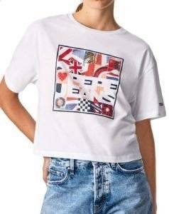 T-SHIRT PEPE JEANS IVONNE COLAGE PL505179 ����� (L)