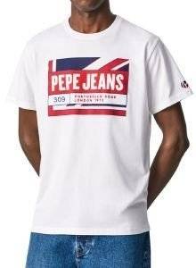 T-SHIRT PEPE JEANS ADELARD FLAG AND LOGO PM508223 ����� (L)