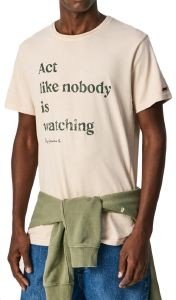 T-SHIRT PEPE JEANS AILM VINTAGE TEXT PM508240 ΕΚΡΟΥ (L) T-SHIRT PEPE JEANS AILM VINTAGE TEXT PM508240 ΕΚΡΟΥ (L)