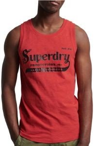 SUPERDRY T-SHIRT SUPERDRY OVIN VINTAGE MERCH STORE M6010651A ΚΟΚΚΙΝΟ