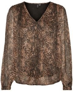 ΜΠΛΟΥΖΑ ΜΑΚΡΥΜΑΝΙΚΗ VERO MODA VMNALA 10278776 ΚΑΦΕ