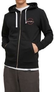 JACK - JONES HOODIE ΜΕ ΦΕΡΜΟΥΑΡ JACK - JONES JJSTAMP 12211515 ΜΑΥΡΟ