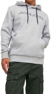 HOODIE JACK - JONES JJHUGO FLOCK 12211772 ΑΝΟΙΧΤΟ ΓΚΡΙ ΜΕΛΑΝΖΕ