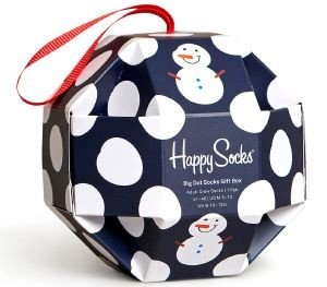  HAPPY SOCKS BIG DOT SNOWMAN XBDS01-6500 GIFT BOX (36-40)