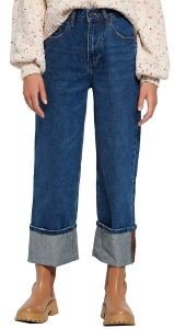 FUNKY BUDDHA JEANS FUNKY BUDDHA WIDE LEG FBL006-175-02 ΜΠΛΕ ΣΚΟΥΡΟ