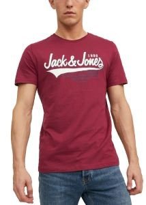 T-SHIRT JACK & JONES JJELOGO 12220500 ΜΠΟΡΝΤΩ (M) T-SHIRT JACK & JONES JJELOGO 12220500 ΜΠΟΡΝΤΩ (M)