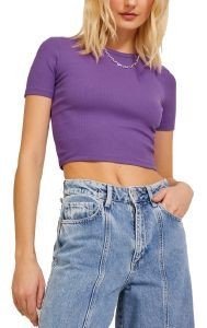 CROP TOP JJXX JXFLORIE RIB 12217164 ΜΩΒ (XS) CROP TOP JJXX JXFLORIE RIB 12217164 ΜΩΒ (XS)