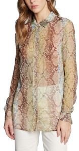 ΠΟΥΚΑΜΙΣΟ GUESS CLOUIS W3RH66WDW52 SNAKE PRINT ΠΟΛΥΧΡΩΜΟ (XL)