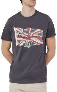 T-SHIRT PEPE JEANS FLAG LOGO N PM508273 ΑΝΘΡΑΚΙ (S) T-SHIRT PEPE JEANS FLAG LOGO N PM508273 ΑΝΘΡΑΚΙ (S)