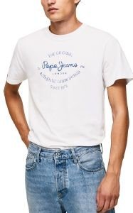 T-SHIRT PEPE JEANS RIGLEY PM508703 ΛΕΥΚΟ (M) T-SHIRT PEPE JEANS RIGLEY PM508703 ΛΕΥΚΟ (M)