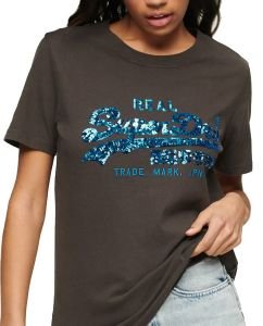 T-SHIRT SUPERDRY VL EMBELLISH W1011143A ΑΝΘΡΑΚΙ (M) T-SHIRT SUPERDRY VL EMBELLISH W1011143A ΑΝΘΡΑΚΙ (M)