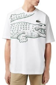 T-SHIRT LACOSTE CROCODILE PRINT TH5511 001 ΛΕΥΚΟ (M) T-SHIRT LACOSTE CROCODILE PRINT TH5511 001 ΛΕΥΚΟ (M)