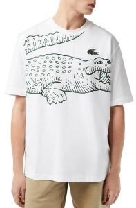 T-SHIRT LACOSTE CROCODILE PRINT TH5511 001  (M)