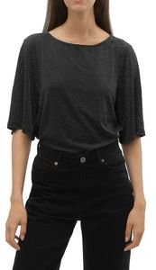 T-SHIRT VERO MODA VMKANVA 2/4 10296866 ΜΑΥΡΟ/ΑΣΗΜΙ (S) T-SHIRT VERO MODA VMKANVA 2/4 10296866 ΜΑΥΡΟ/ΑΣΗΜΙ (S)