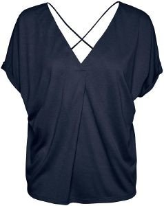 T-SHIRT VERO MODA VMFLIA 10288373 ΣΚΟΥΡΟ ΜΠΛΕ (S) T-SHIRT VERO MODA VMFLIA 10288373 ΣΚΟΥΡΟ ΜΠΛΕ (S)