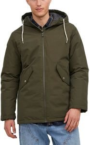 JACK - JONES ΜΠΟΥΦΑΝ JACK - JONES JJLOOP PARKA 12236010 ΣΚΟΥΡΟ ΠΡΑΣΙΝΟ