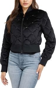 ΜΠΟΥΦΑΝ GUESS EVA QUILTED BOMBER W3YL08WFIS0 ΜΑΥΡΟ (L) ΜΠΟΥΦΑΝ GUESS EVA QUILTED BOMBER W3YL08WFIS0 ΜΑΥΡΟ (L)