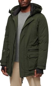 SUPERDRY ΜΠΟΥΦΑΝ SUPERDRY CITY PADDED PARKA M5011754A ΣΚΟΥΡΟ ΛΑΔΙ