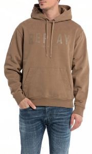 REPLAY HOODIE REPLAY M6717 .000.22890CS 989 ΚΑΦΕ