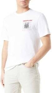 T-SHIRT REPLAY WITH MOTORCYCLE PRINT M6766 .000.22662 001 ����� (M)