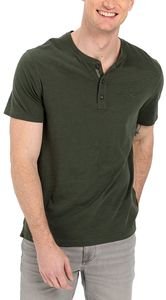 T-SHIRT CAMEL ACTIVE HENLEY 409474-9T84-91 LEAF GREEN (M)