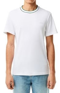 T-SHIRT LACOSTE PIQUE STRIPE COLLAR TH8174 001 ΛΕΥΚΟ (L) T-SHIRT LACOSTE PIQUE STRIPE COLLAR TH8174 001 ΛΕΥΚΟ (L)