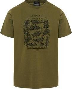 T-SHIRT FUNKY BUDDHA BOTANIC FRAME FBM009-065-04 ���� (L)