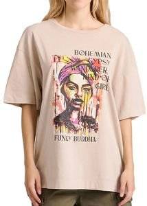 T-SHIRT FUNKY BUDDHA FBL009-121-04 CHALK (S)