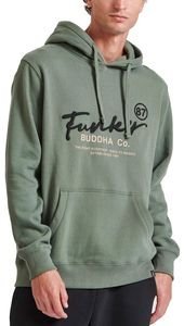 HOODIE FUNKY BUDDHA FBM010-013-06 DK GREEN (S)
