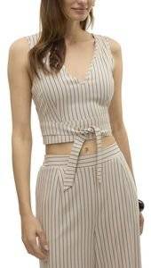 CROP TOP VERO MODA  VMMYMILO STRIPES 10321619 ���� (L)