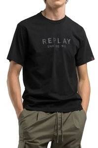 T-SHIRT REPLAY WITH LETTERING PRINT M3043 .000.2660 098 ����� (M)