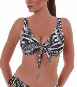 BIKINI TOP BLUEPOINT BLACK & WHITE 25066068E 02 ΜΑΥΡΟ